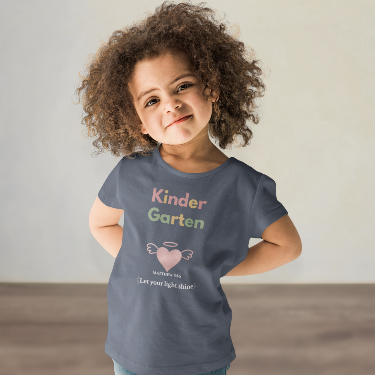Kindergarten Back-to-School Youth T-Shirt – Christian Bible Verse Tee Matthew 5:16