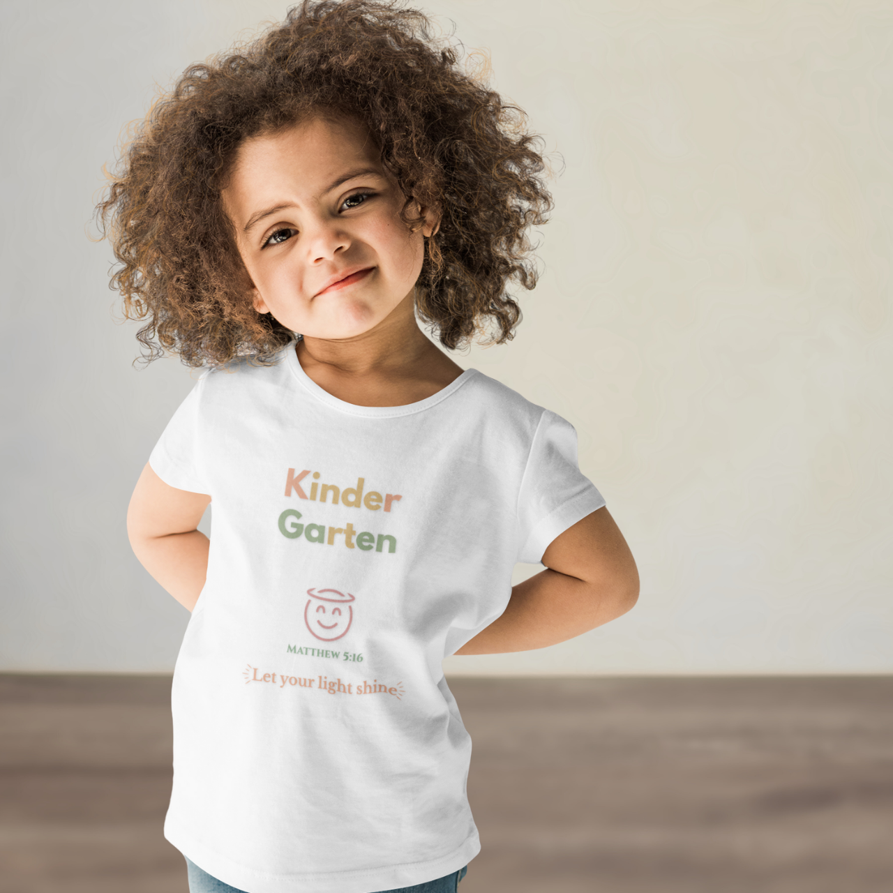 Kindergarten Back-to-School Youth T-Shirt – Christian Bible Verse Tee Matthew 5:16
