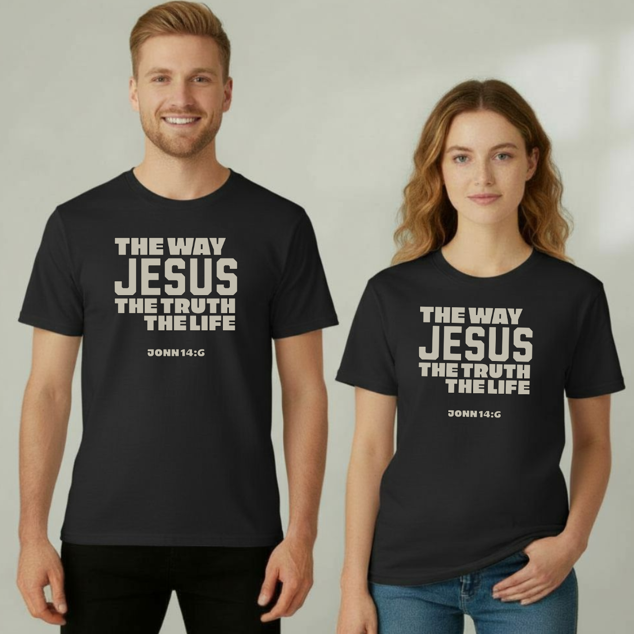 The Way, The Truth, The Life Christian T-Shirt • John 14:6 Bible Verse Tee • Bold Faith Comfort Colors 1717
