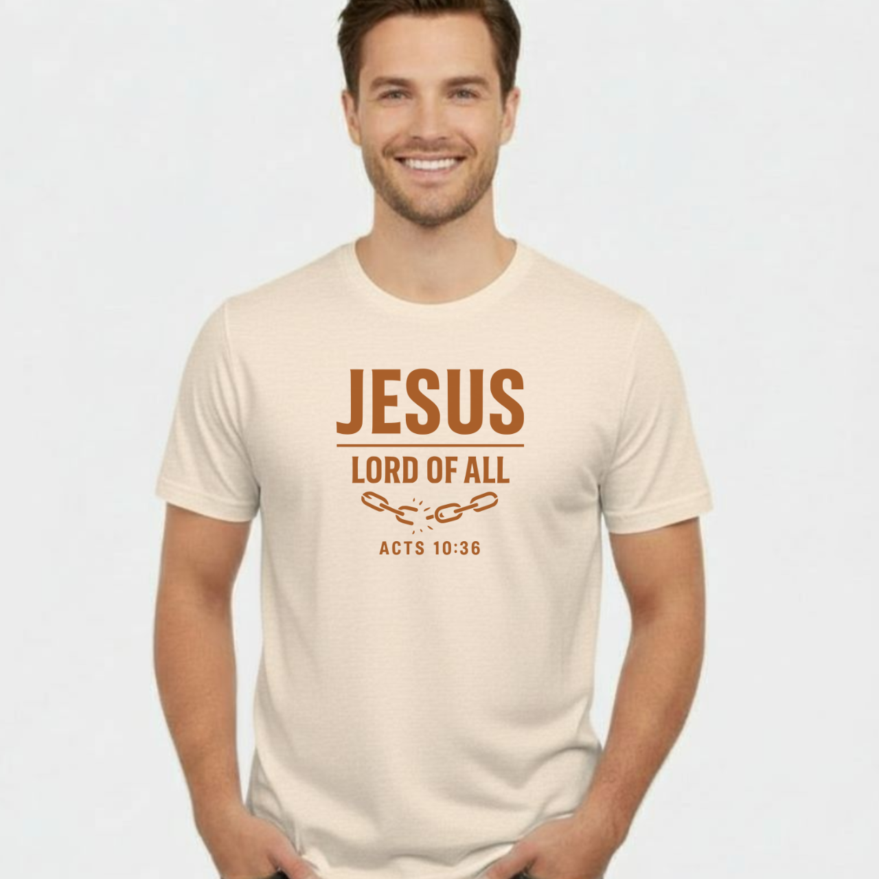 Jesus Lord of All Christian T-Shirt • Acts 10:36 Bible Verse • Bold Faith Tee | Gildan 64000 Unisex Softstyle