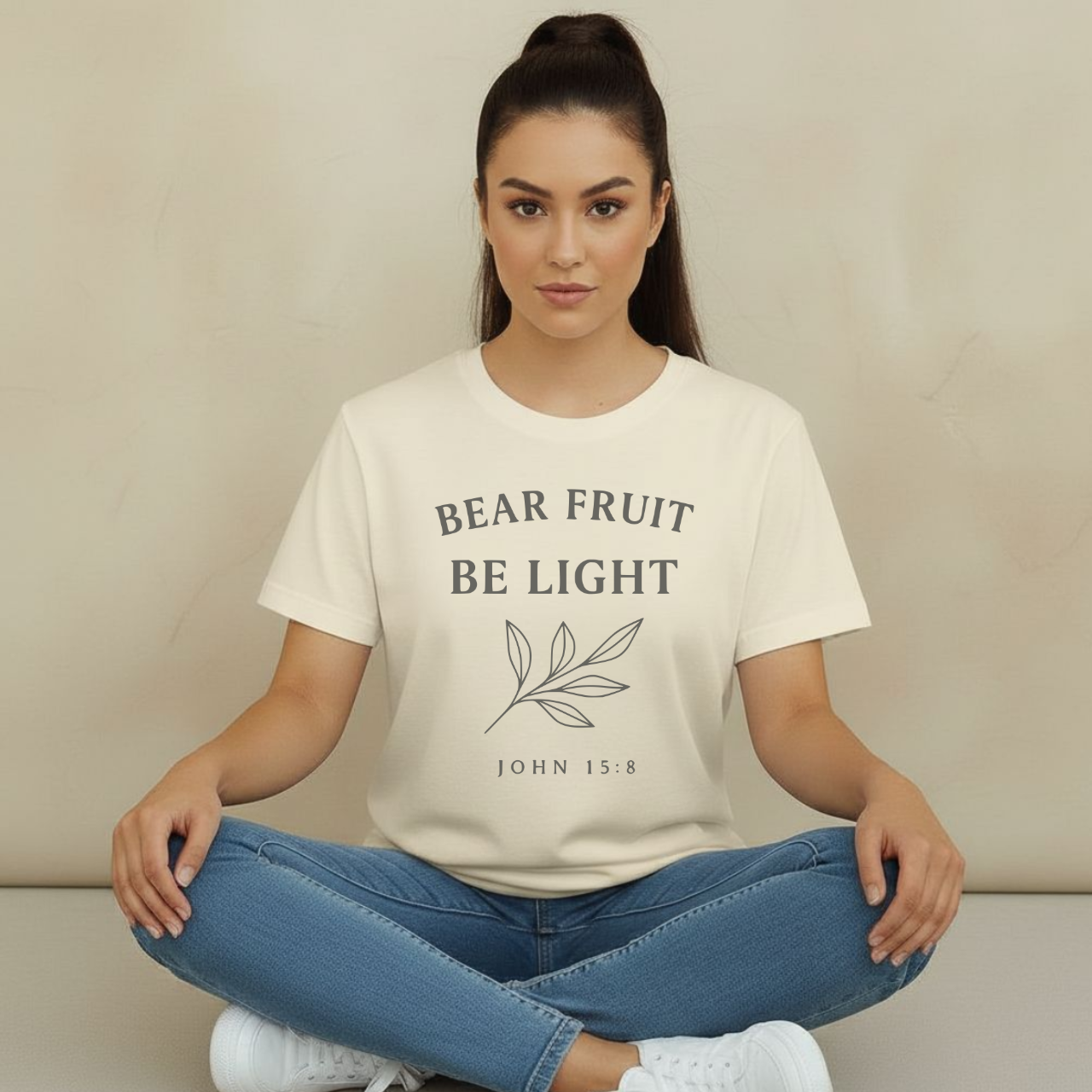 Bear Fruit Be Light Christian T-Shirt • John 15:8 Bible Verse • Faith & Discipleship Tee | Comfort Colors 1717 Garment-Dyed