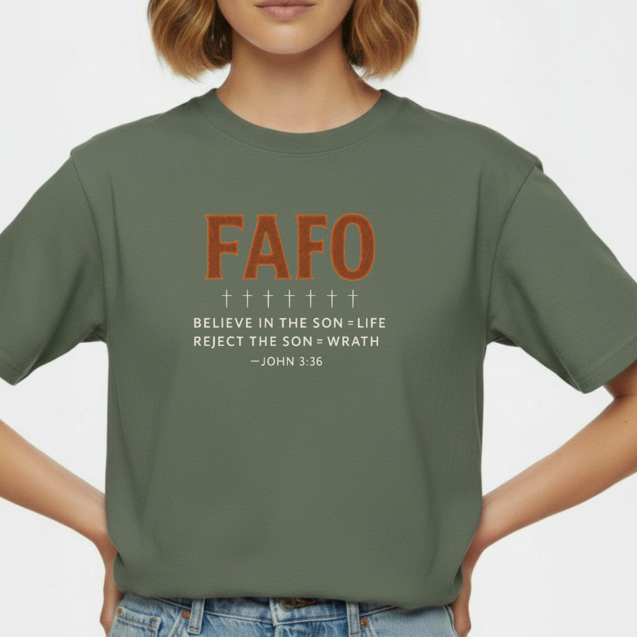 FAFO Christian T-Shirt • John 3:36 Bible Verse Tee • Comfort Colors 1717 Bold Faith Shirt