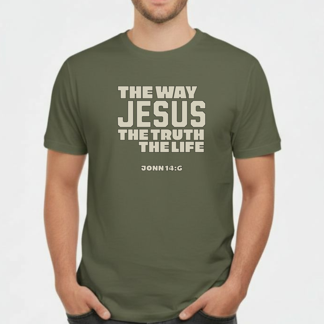 The Way, The Truth, The Life Christian T-Shirt • John 14:6 Bible Verse Tee • Bold Faith Gildan 64000 Unisex
