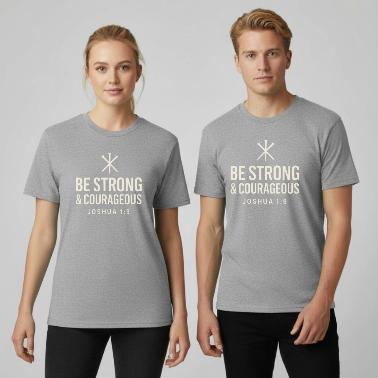 Be Strong & Courageous Christian T-Shirt • Joshua 1:9 Bible Verse • Faith & Strength Tee | Comfort Colors 1717 Garment-Dyed
