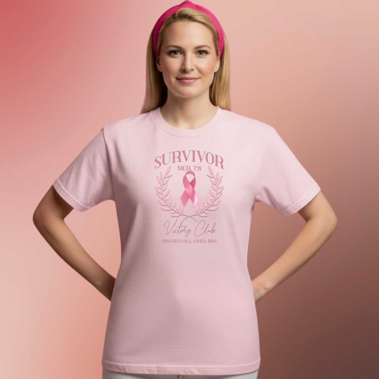 Survivor Victory Club – Micah 7:8 | Comfort Colors 1717 T-Shirt