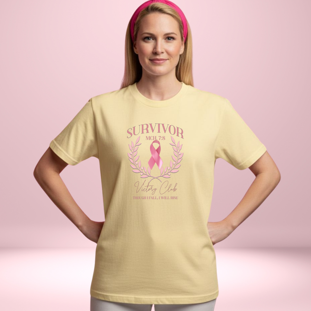 Survivor Victory Club – Micah 7:8 | Comfort Colors 1717 T-Shirt