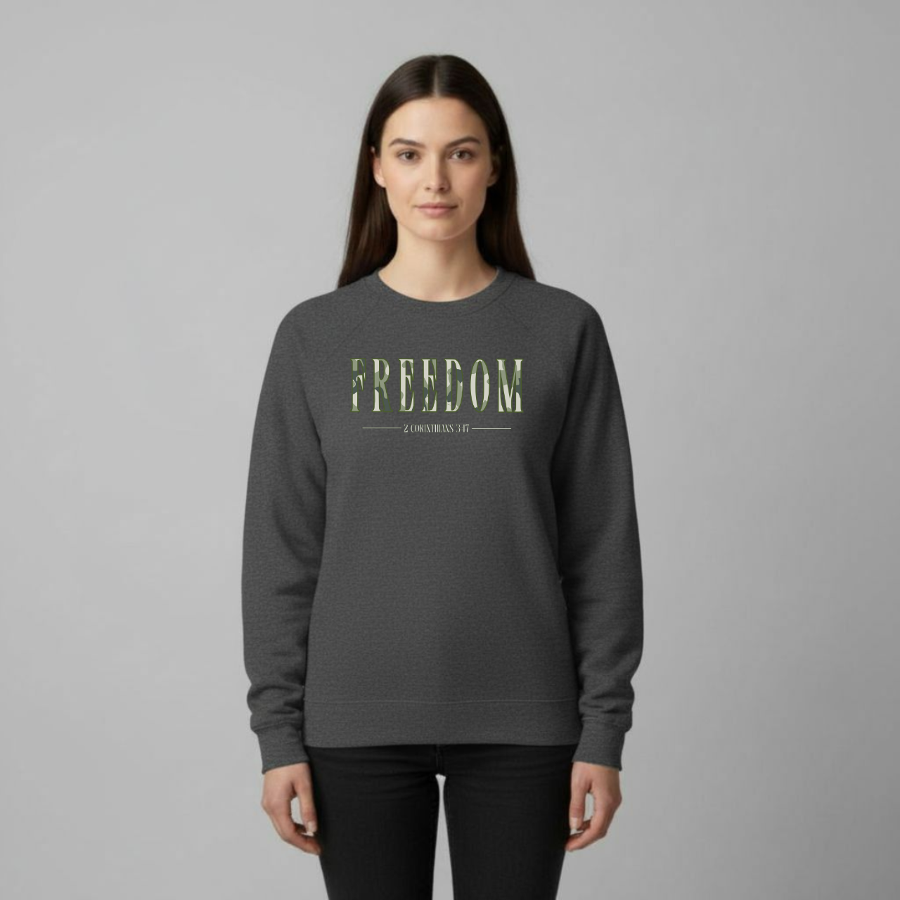 Freedom in Christ Sweatshirt • 2 Corinthians 3:17 Bible Verse Crewneck • Christian Faith Apparel
