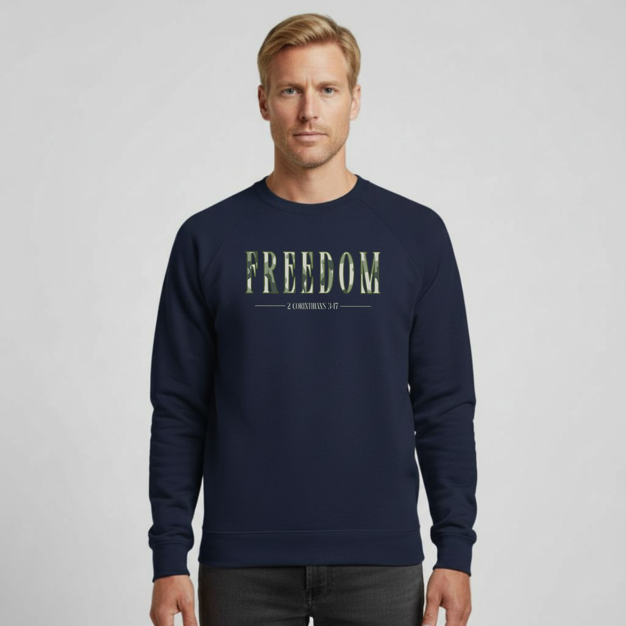 Freedom in Christ Sweatshirt • 2 Corinthians 3:17 Bible Verse Crewneck • Christian Faith Apparel