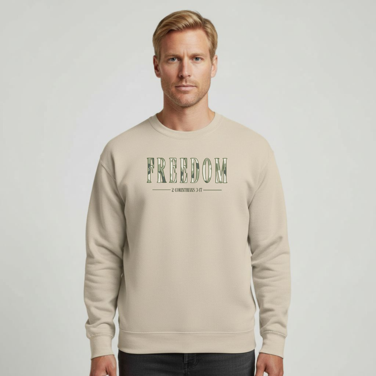 Freedom in Christ Sweatshirt • 2 Corinthians 3:17 Bible Verse Crewneck • Christian Faith Apparel