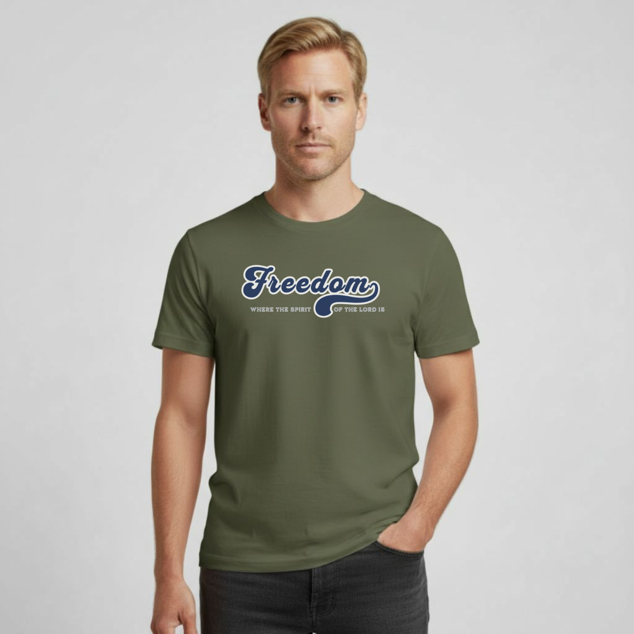 Freedom T-Shirt • 2 Corinthians 3:17 Bible Verse Tee • Gildan 64000 Christian Shirt