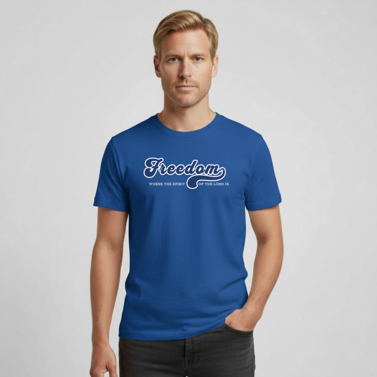 Freedom T-Shirt • 2 Corinthians 3:17 Bible Verse Tee • Gildan 64000 Christian Shirt