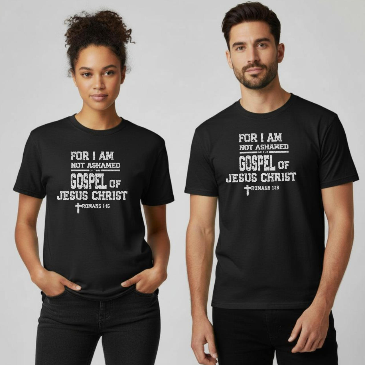 For I Am Not Ashamed of the Gospel T-Shirt • Romans 1:16 Bible Verse Tee • Comfort Colors 1717 Christian Shirt