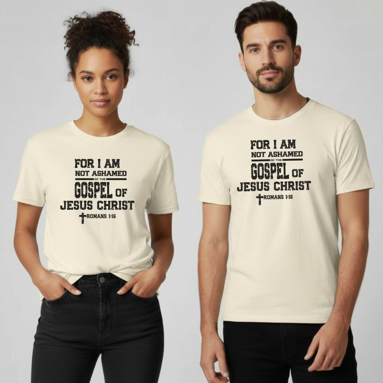 For I Am Not Ashamed of the Gospel T-Shirt • Romans 1:16 Bible Verse Tee • Comfort Colors 1717 Christian Shirt