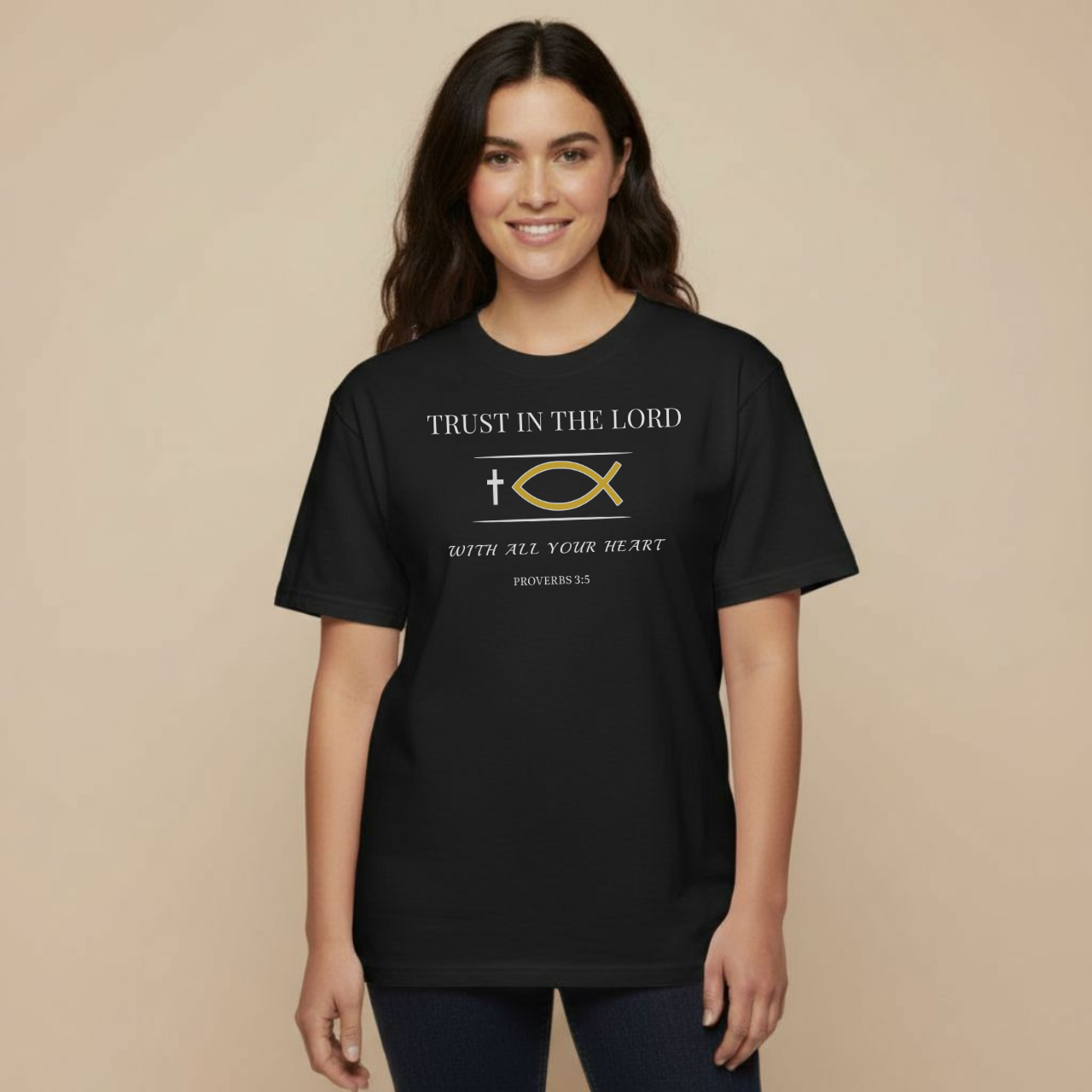 Trust in the Lord T-Shirt • Proverbs 3:5 Bible Verse Tee • Christian Women’s Faith Shirt • Comfort Colors 1717 Garment-Dyed Tee