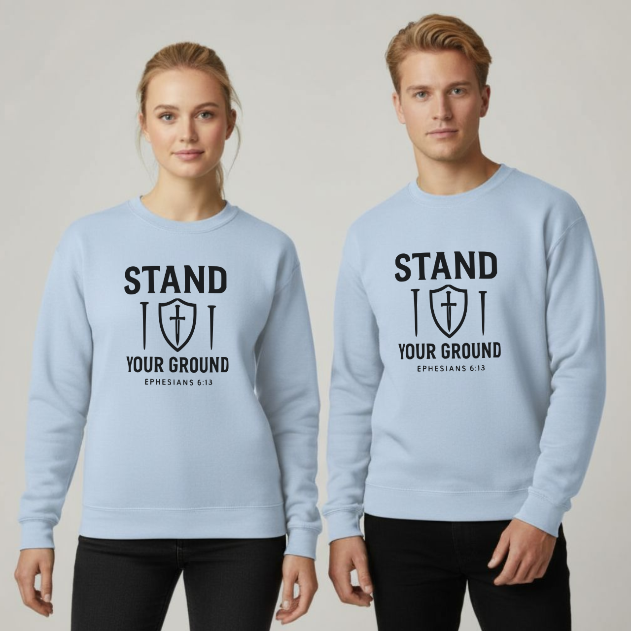 Stand Your Ground Sweatshirt • Ephesians 6:13 Bible Verse Crewneck • Christian Faith Shirt • Gildan 18000 Unisex Pullover