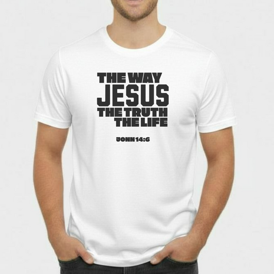 The Way, The Truth, The Life Christian T-Shirt • John 14:6 Bible Verse Tee • Bold Faith Gildan 64000 Unisex