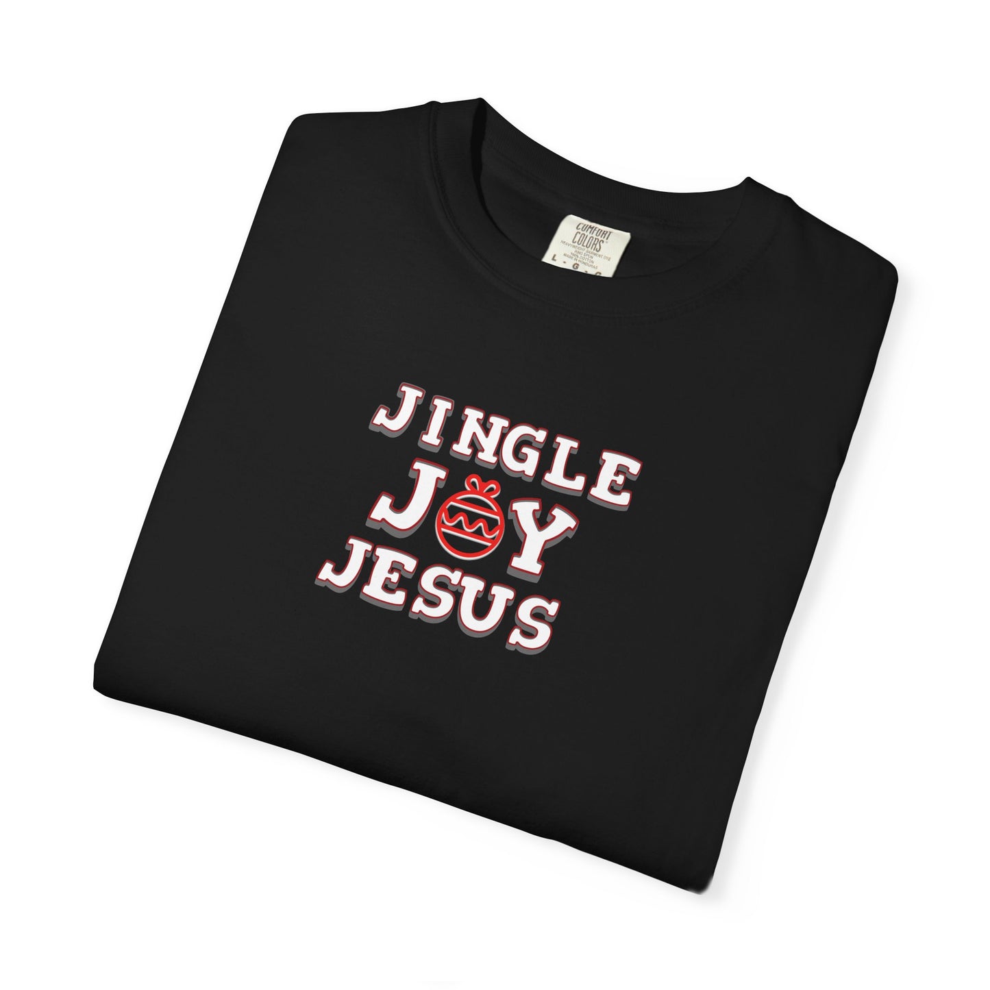 Jingle Joy Jesus Shirt • Christian Christmas Tee • Faith Holiday Comfort Colors 1717 • Cute Candy Cane Christmas Shirt for Women