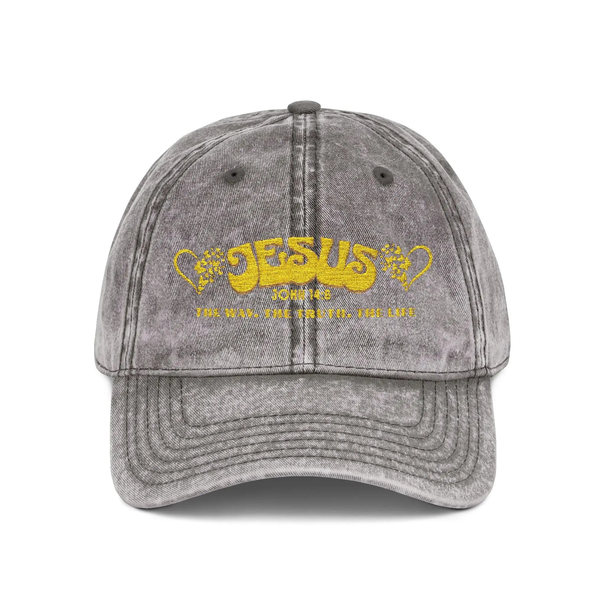JOHN 14:6 Jesus The Way The Truth The Life Vintage Cap | Washed Cotton Adjustable Hat Goshen & Selah Co
