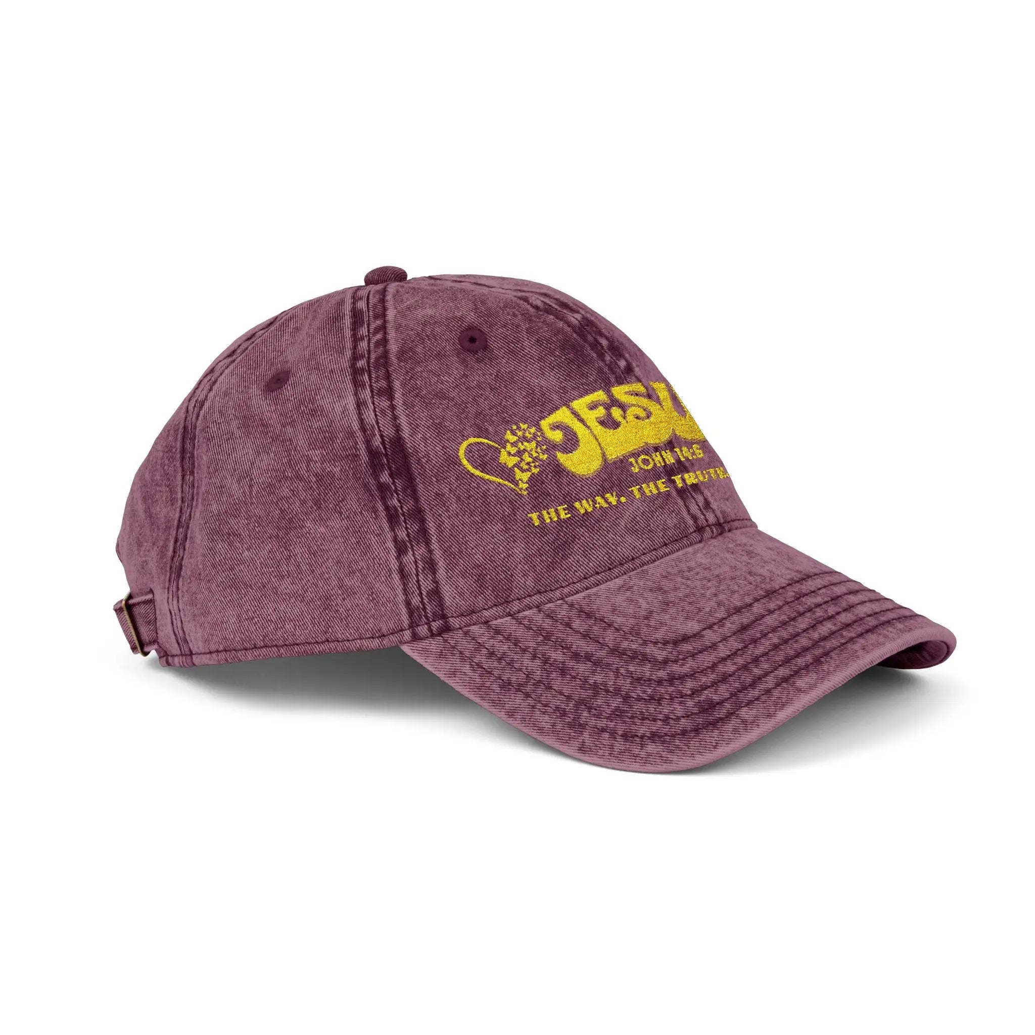 JOHN 14:6 Jesus The Way The Truth The Life Vintage Cap | Washed Cotton Adjustable Hat Goshen & Selah Co
