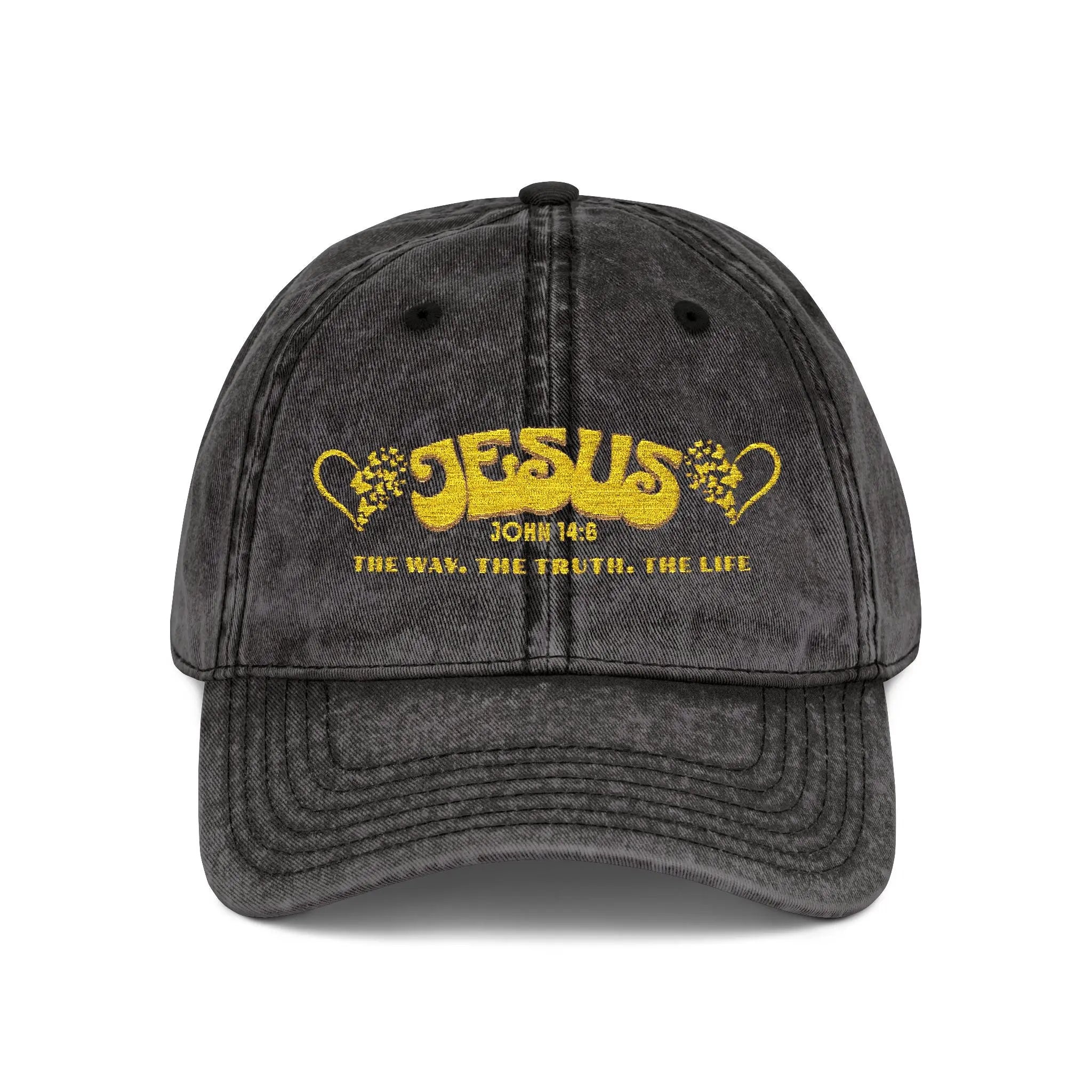 JOHN 14:6 Jesus The Way The Truth The Life Vintage Cap | Washed Cotton Adjustable Hat Goshen & Selah Co