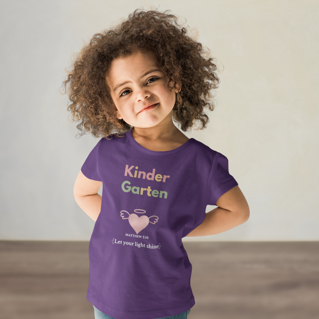 Kindergarten Back-to-School Youth T-Shirt – Christian Bible Verse Tee Matthew 5:16