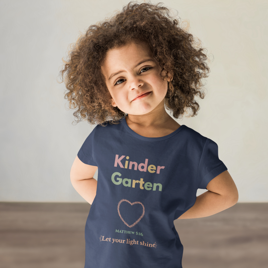 Kindergarten Back-to-School Youth T-Shirt – Christian Bible Verse Tee Matthew 5:16
