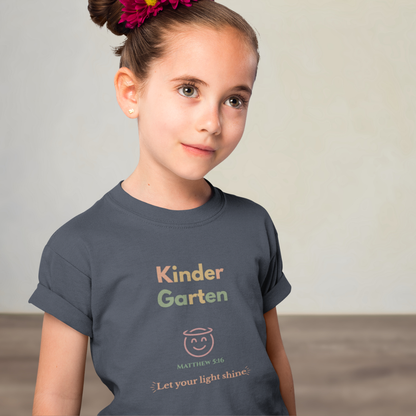 Kindergarten Back-to-School Youth T-Shirt – Christian Bible Verse Tee Matthew 5:16