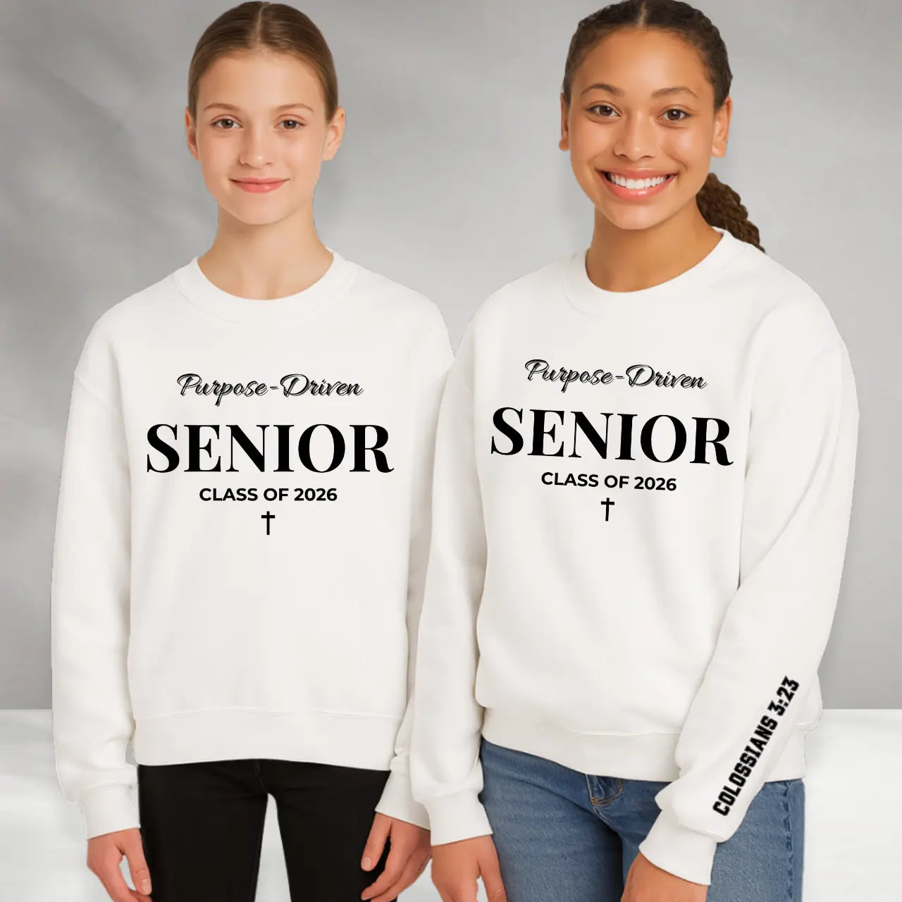 Purpose Driven Senior Sweatshirt | Class of 2026 Crewneck Goshen & Selah Co