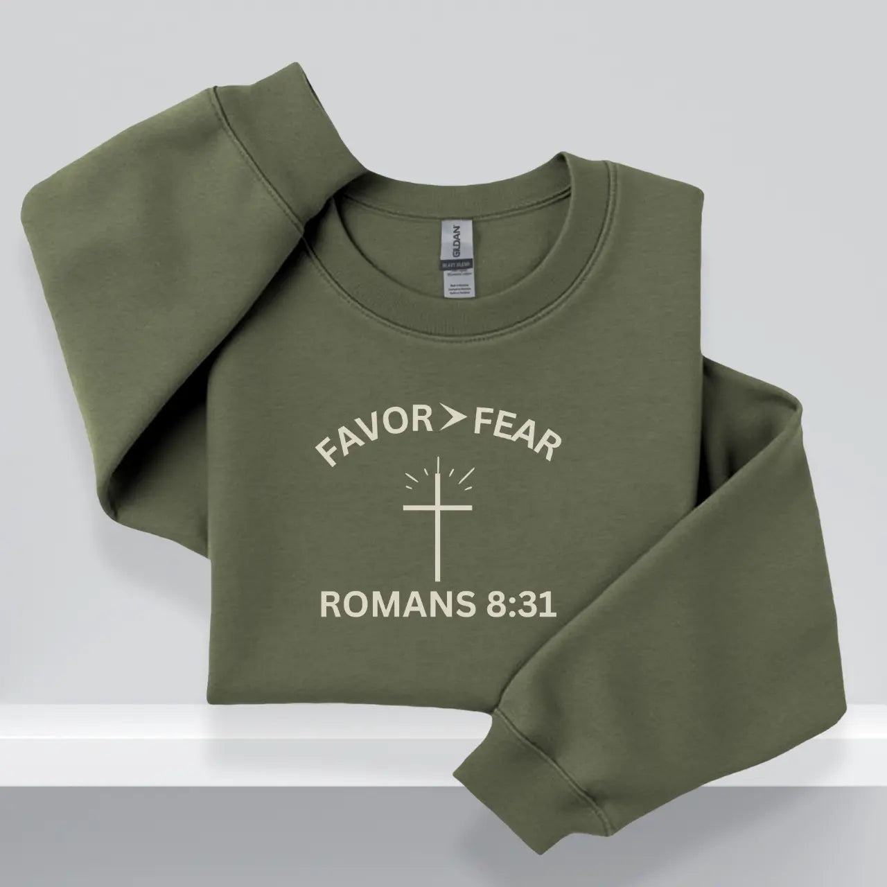 Favor > Fear Sweatshirt | Faith Crewneck Goshen & Selah Co