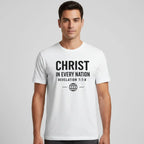 Christ in Every Nation T-Shirt • Revelation 7:9 Scripture Tee • Global Mission Faith Shirt • Gildan 64000 Goshen & Selah Co