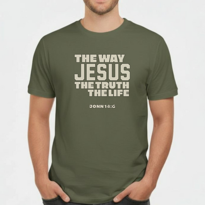 The Way, The Truth, The Life Christian T-Shirt • John 14:6 Bible Verse Tee • Bold Faith Gildan 64000 Unisex