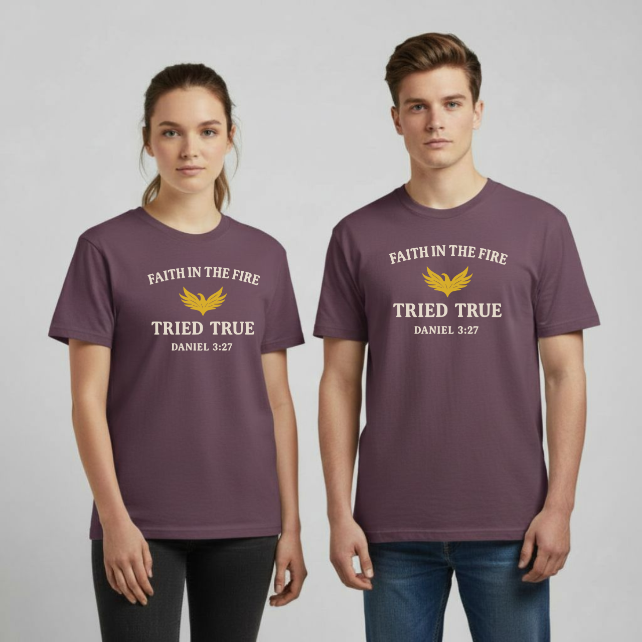 Faith in the Fire T-Shirt • Daniel 3:27 Christian Bible Verse Tee • Tried & True Comfort Colors 1717 Garment-Dyed