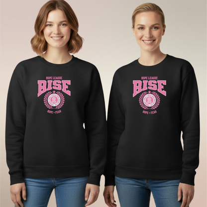 Survivor Hope League "Rise" Sweatshirt – Micah 7:8 | Breast Cancer Awareness Crewneck