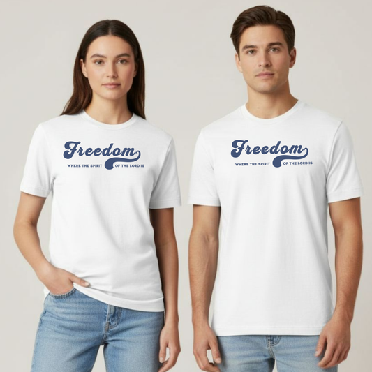 Freedom T-Shirt • 2 Corinthians 3:17 Bible Verse Tee • Comfort Colors 1717 Christian Shirt