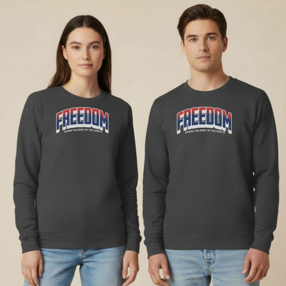 Freedom Christian Sweatshirt • Where the Spirit of the Lord Is • 2 Corinthians 3:17 Crewneck • Gildan 18000 Faith Apparel