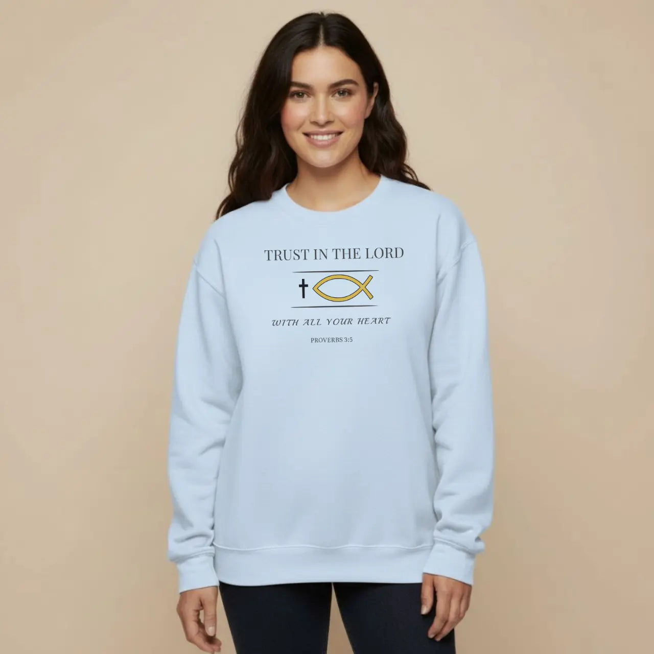 Trust in the Lord With All Your Heart Sweatshirt | Unisex Faith Crewneck Goshen & Selah Co