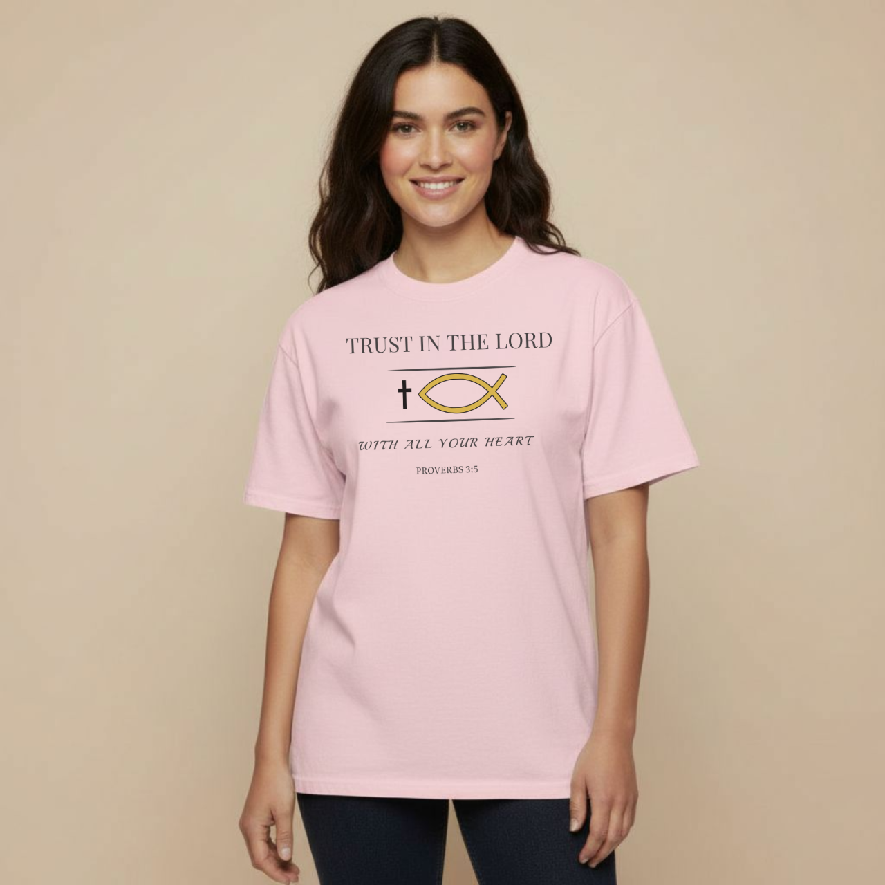 Trust in the Lord T-Shirt • Proverbs 3:5 Bible Verse Tee • Christian Women’s Faith Shirt • Comfort Colors 1717 Garment-Dyed Tee