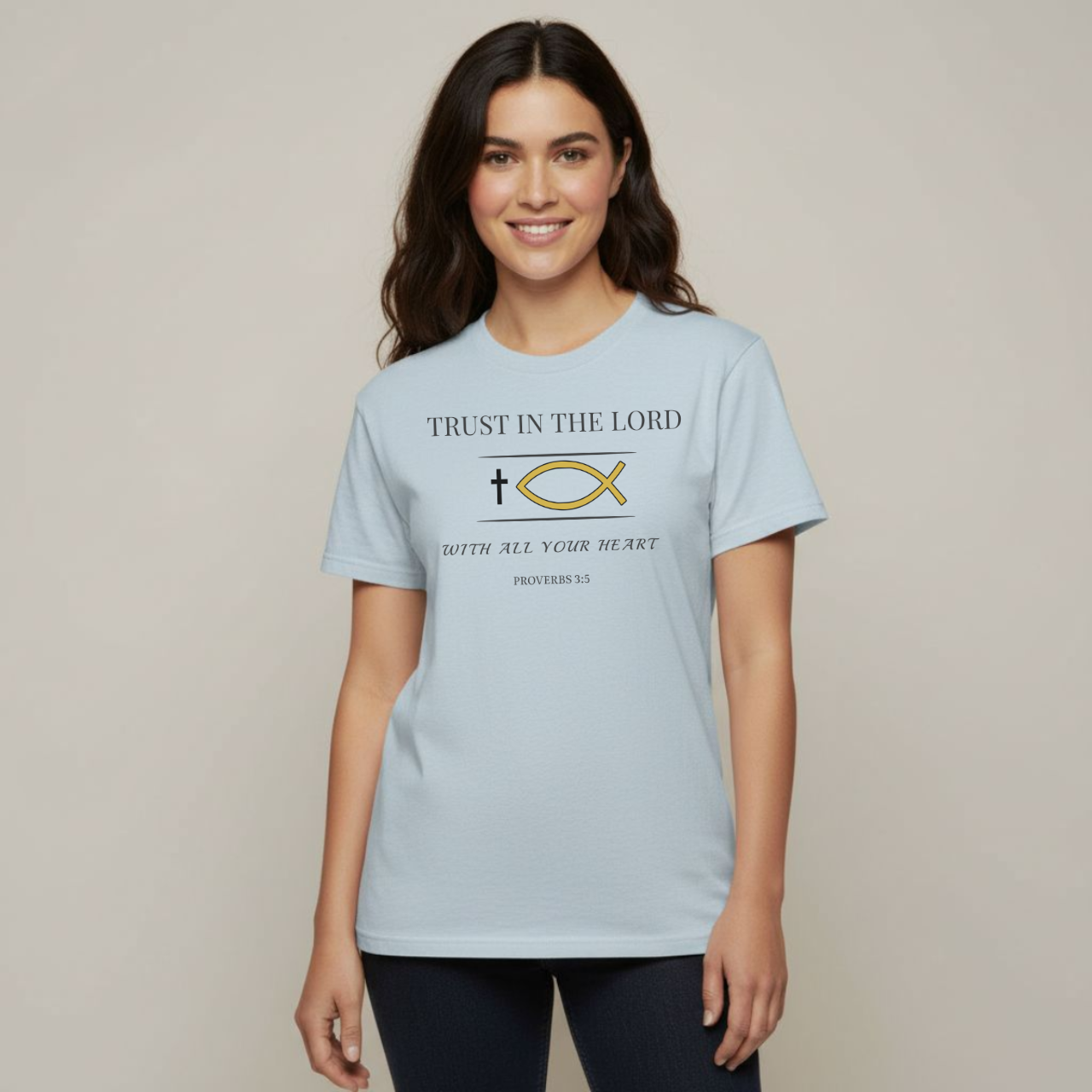 Trust in the Lord T-Shirt • Proverbs 3:5 Bible Verse Tee • Christian Women’s Faith Shirt • Comfort Colors 1717 Garment-Dyed Tee