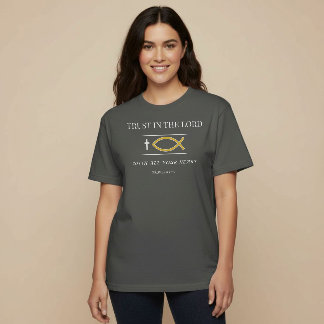 Trust in the Lord T-Shirt • Proverbs 3:5 Bible Verse Tee • Christian Women’s Faith Shirt • Comfort Colors 1717 Garment-Dyed Tee