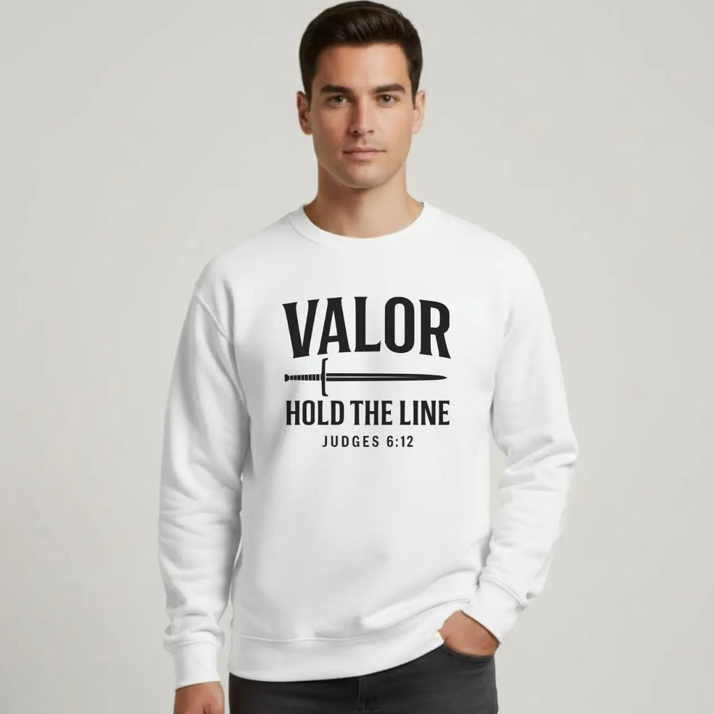 Valor Hold the Line Sweatshirt | Men's Faith Crewneck Goshen & Selah Co
