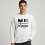 Valor Hold the Line Sweatshirt | Men's Faith Crewneck Goshen & Selah Co