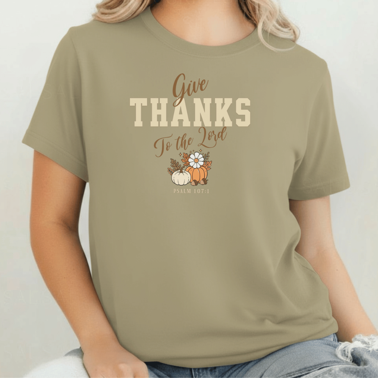 Give Thanks to the Lord T-Shirt • Psalm 107:1 Bible Verse Tee • Comfort Colors 1717 Christian Thanksgiving Shirt • Grateful Heart Gift