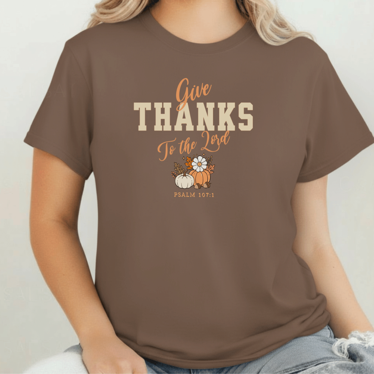 Give Thanks to the Lord T-Shirt • Psalm 107:1 Bible Verse Tee • Comfort Colors 1717 Christian Thanksgiving Shirt • Grateful Heart Gift