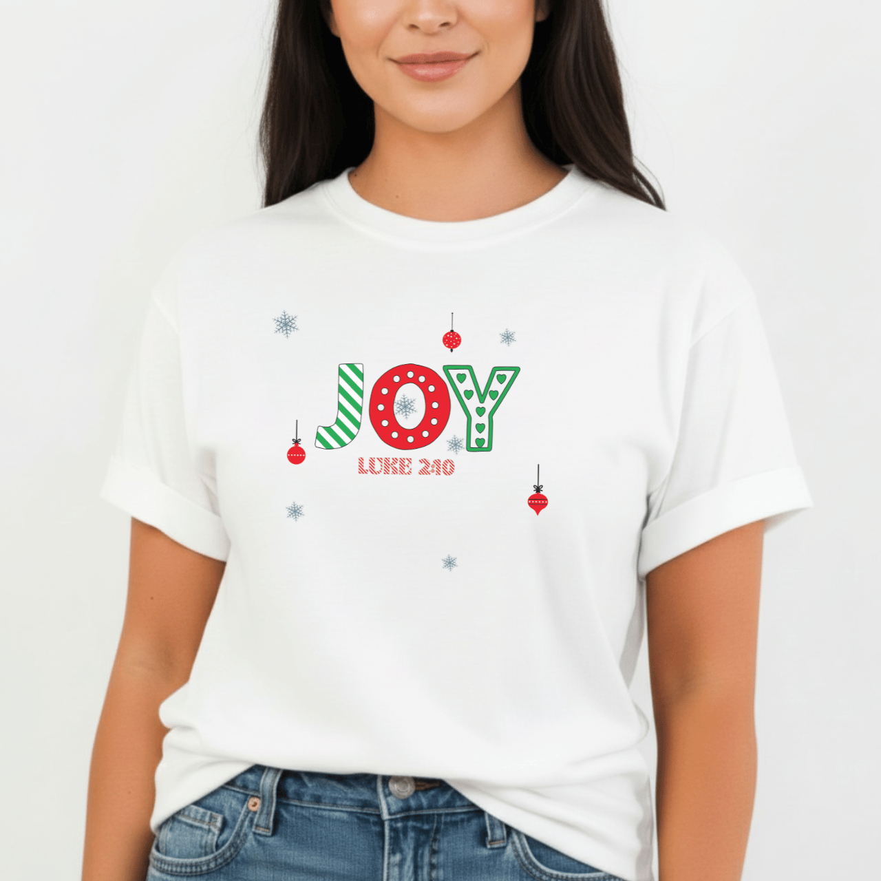 JOY Christmas Shirt Luke 2:10 | Comfort Colors 1717 | Christian Holiday Tee | Faith Christmas T-Shirt