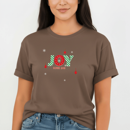JOY Christmas Shirt Luke 2:10 | Comfort Colors 1717 | Christian Holiday Tee | Faith Christmas T-Shirt