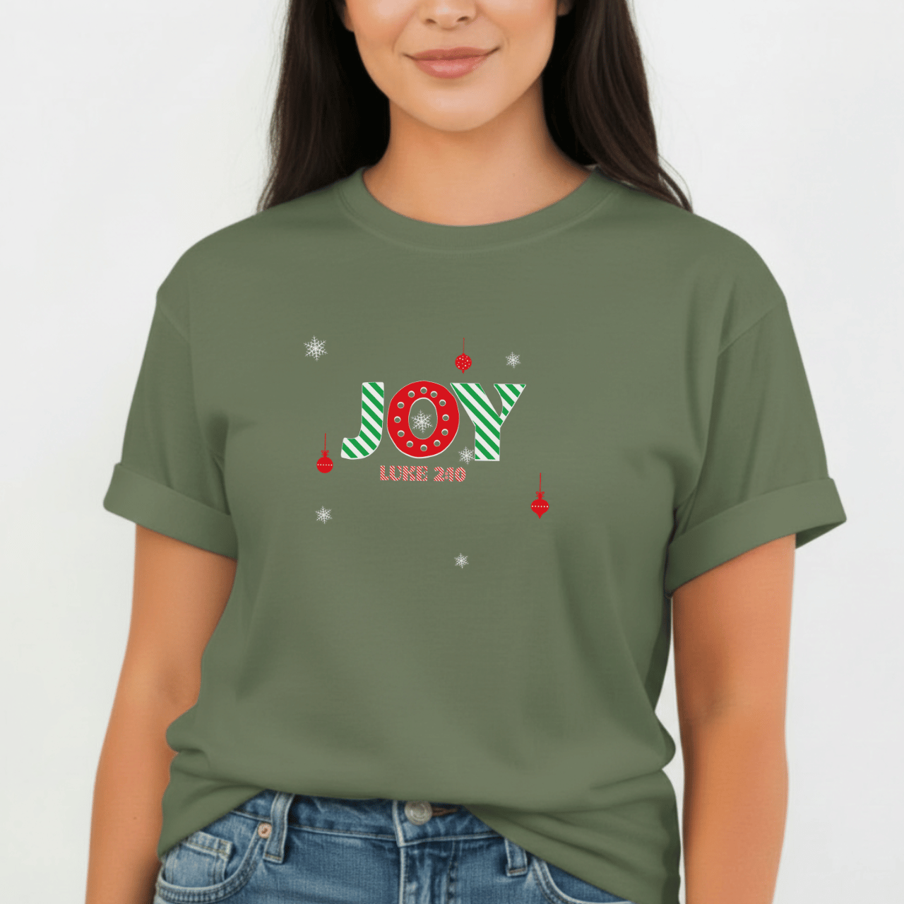 JOY Christmas Shirt Luke 2:10 | Comfort Colors 1717 | Christian Holiday Tee | Faith Christmas T-Shirt