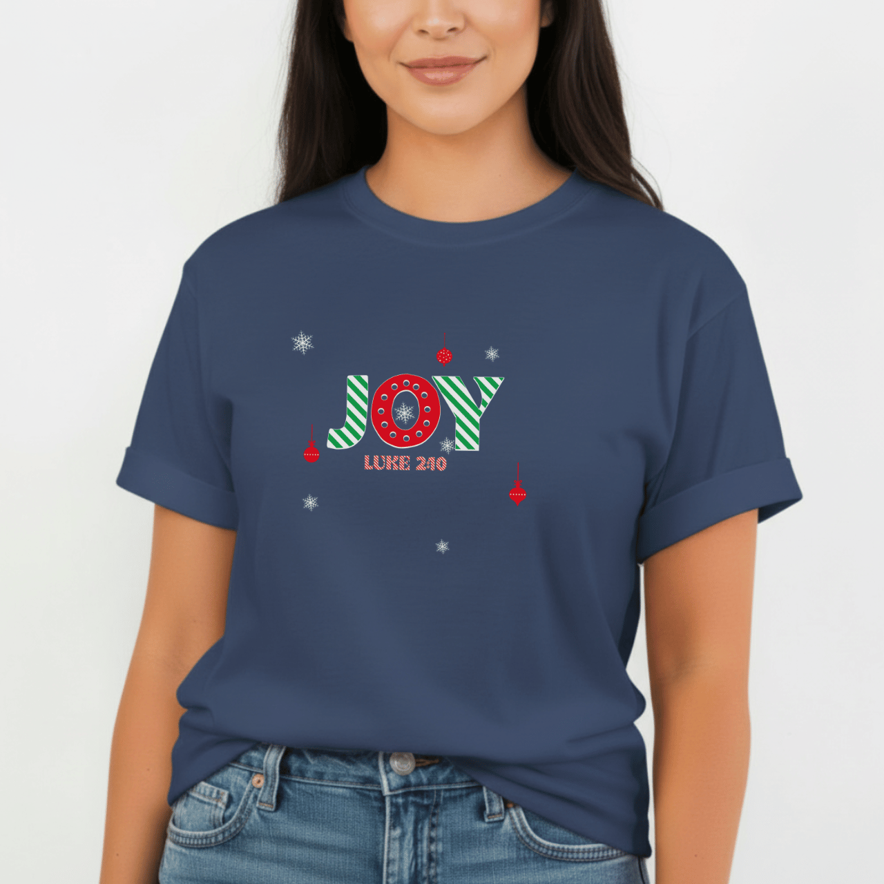 JOY Christmas Shirt Luke 2:10 | Comfort Colors 1717 | Christian Holiday Tee | Faith Christmas T-Shirt