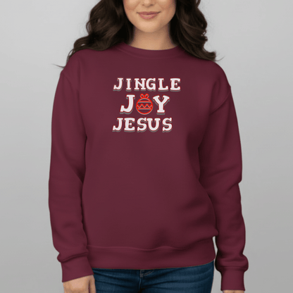 Jingle Joy Jesus Sweatshirt | Christian Christmas Sweater | Faith Holiday Crewneck | Gildan 18000 | Gospel Christmas Shirt