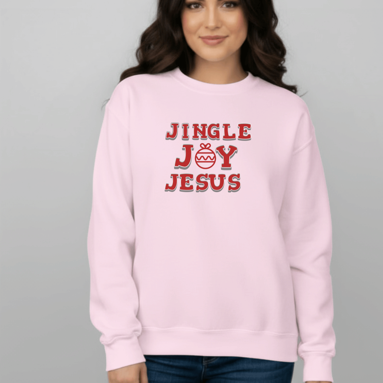 Jingle Joy Jesus Sweatshirt | Christian Christmas Sweater | Faith Holiday Crewneck | Gildan 18000 | Gospel Christmas Shirt