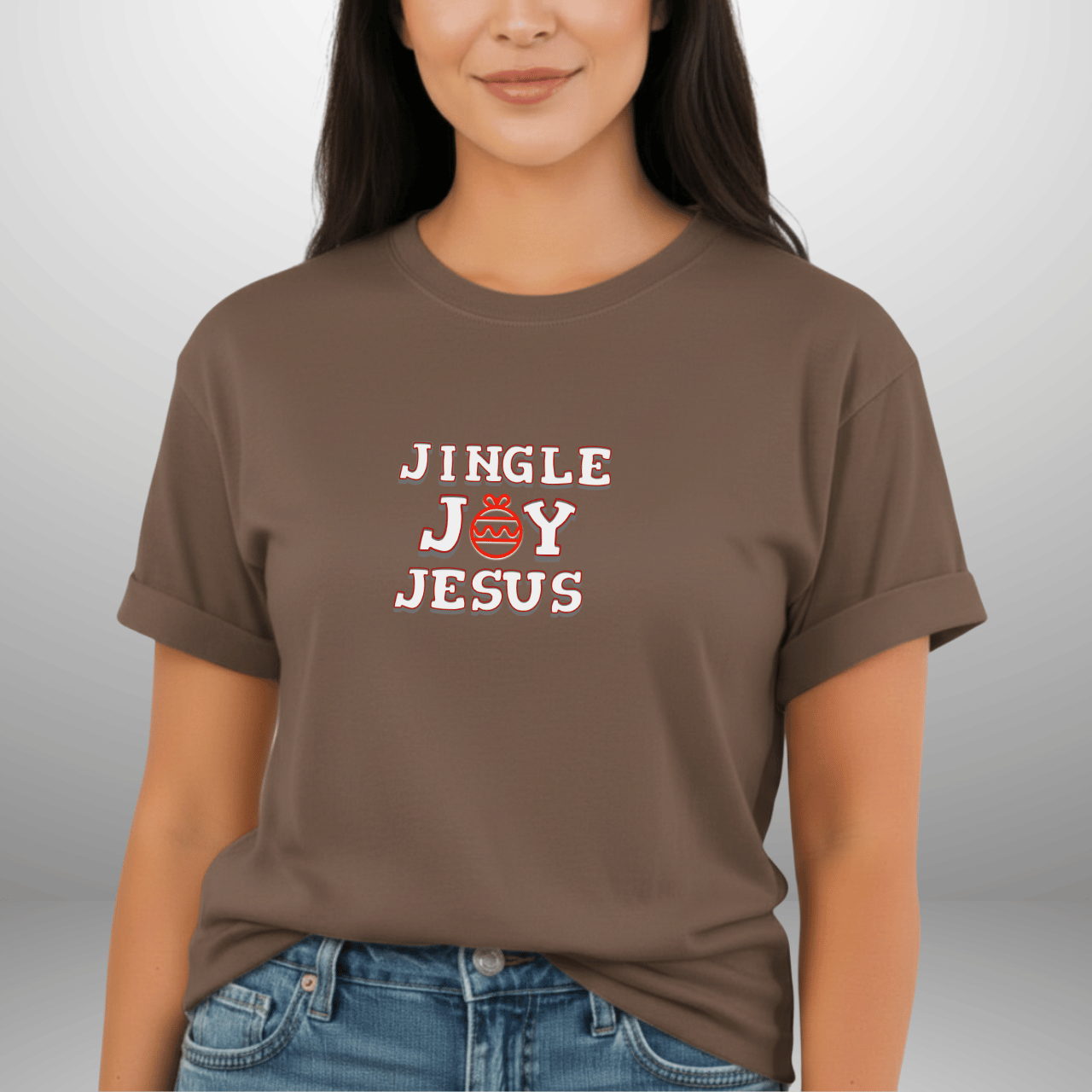 Jingle Joy Jesus Shirt • Christian Christmas Tee • Faith Holiday Comfort Colors 1717 • Cute Candy Cane Christmas Shirt for Women